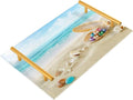 Bathroom Vanity Tray Counter Organizer, Beach Peals Decorative Tray with Handles Countertop Storage for Bathroom Bedroom Kitchen Home Farmhouse