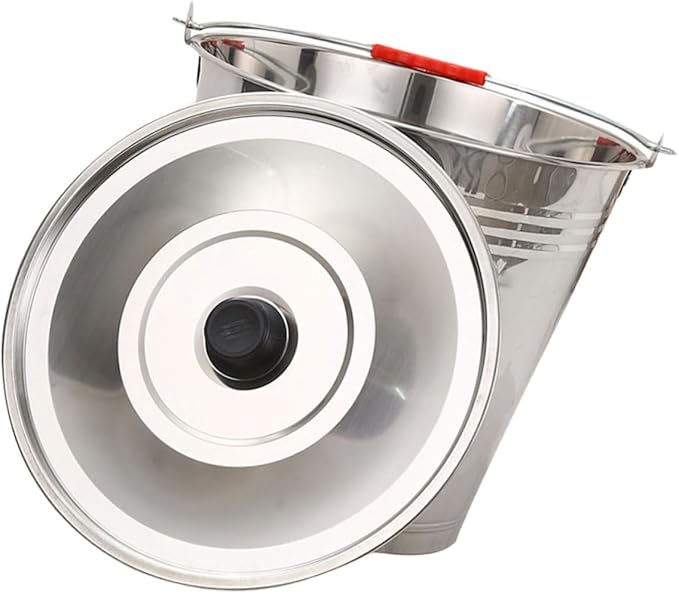 BESTOYARD Capacity Stainless Steel Water Bucket Lid Multifunctional Milk Container for and More Heavy-Duty Portable Design for Farm Home and Outdoor Use