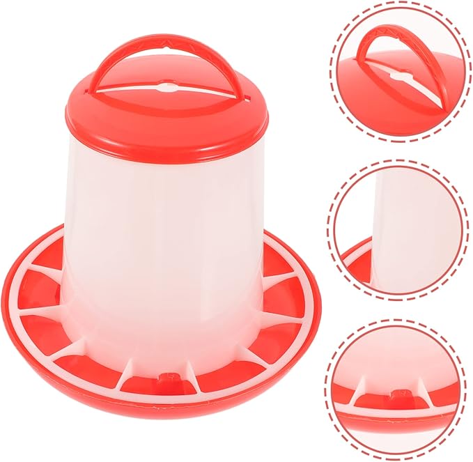 HEMOTON Poultry Feeder Chick Feeder Easy to Clean Hanging Design for Chickens and Other Poultry No Waste Automatic Food Dispenser and Feeding