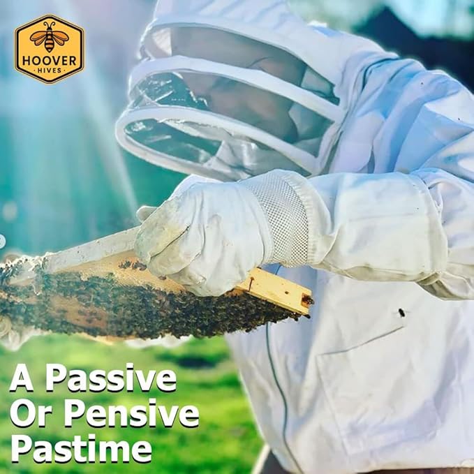 Hoover Hives Complete 8-Frame Beehive Kit – Wax-Coated Fir Wood, Includes 2 Deep Brood Boxes, 1 Medium Super, Langstroth Frames & CellTech Foundations – Durable, Weather-Resistant Beekeeping Supplies
