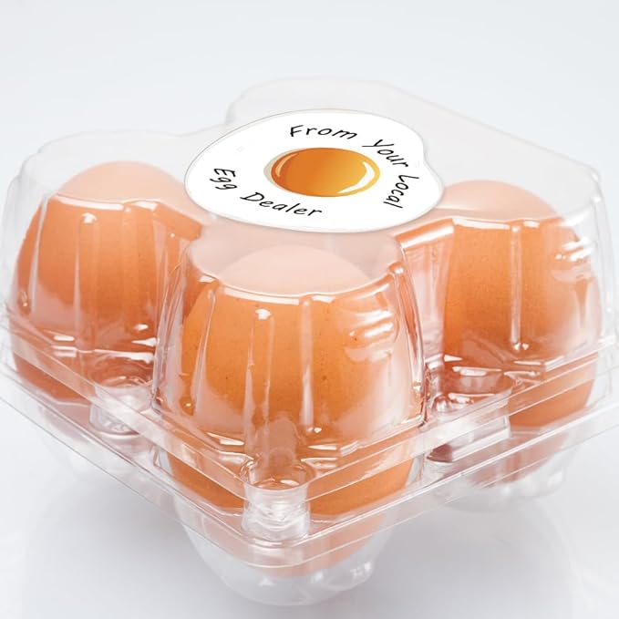 320 Pcs Funny Egg Carton Labels, 2 Inch Round from You Local Egg Dealer Farm Fresh Egg Sticker Irregular PET Adhesive Egg Packaging Sticker for Box Container Carton Farm Supplies