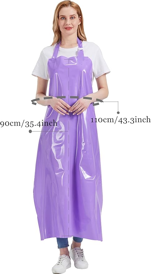 Nanxson TPU Waterproof Apron Lightweight Work Apron with Adjustable Buckle for Pet Bathing,Dishwashing,Butchers,Housework