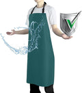 Waterproof Apron with Comfortable Adjustable Bib Rubber Vinyl Dishwasher Heavy Duty Apron for Men Women Dishwashing