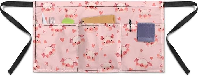 Waistress Apron with Pockets Coffee Waiter Apron Long String Chef Half Aprons for Cooking Kitchen Hairdresser