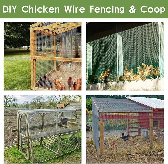 Tongmo Hardware Cloth, Chicken Wire Fencing, 19 Gauge Galvanized Wire & 1"x1" Mesh Size Welded Wire Roll Garden Fence, Poultry Netting for Rabbit/Duck/Chicken Coop (36" x 100')