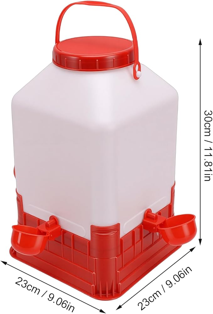 Zerodis Chick Waterer Poultry Fountains Waterers Feeder Poultry Water Fountain Bucket Automatic Brooder Starter Kit Coop Accessories for Baby Chicks Ducks and Quail Chick Waterer 10L