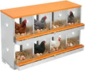 8 Compartment Nesting Boxes for Chickens, Chicken Nesting Box to Protect Eggs, Chicken Laying Boxes, Easy to Clean and Install