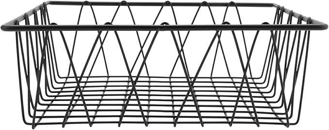 G.E.T. IR-912 12" Square Wire Basket, 4" Deep, Iron Powder Coated