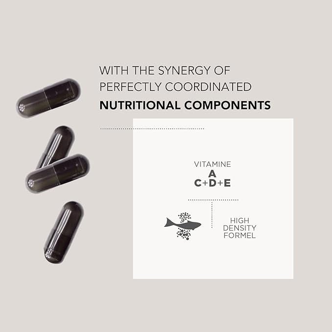 Caviar Collagen Capsules - Beauty Supplement with 2,000 mg Marine Collagen Peptides, Caviar Extract and Vitamin Complex