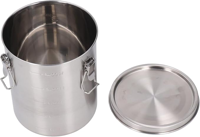 Fabater Food Storage Container, Airtight Pet Food Storage Containers with Lid, Large Capacity Stainless Steel Dog Treat Jar, Leakage Proof Storage 5.5 Pounds / 3.5 Pounds of Food