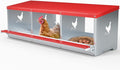 Chicken Nesting Boxes - 3 Compartment Metal Poultry Nest Box Wall Mount for Chickens, Hens, Ducks - Easy Egg Collection - Large Vented Holes Chicken Coop Equipment (3 Compartment)