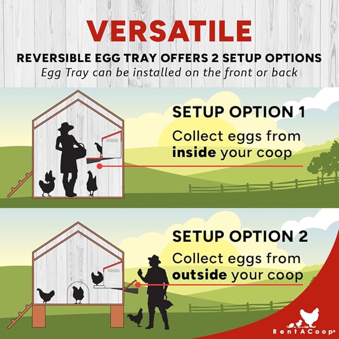 RentACoop Roll-Out Reversible Nesting Box Efficiency (One Compartment) for Chickens, Ducks, Poultry