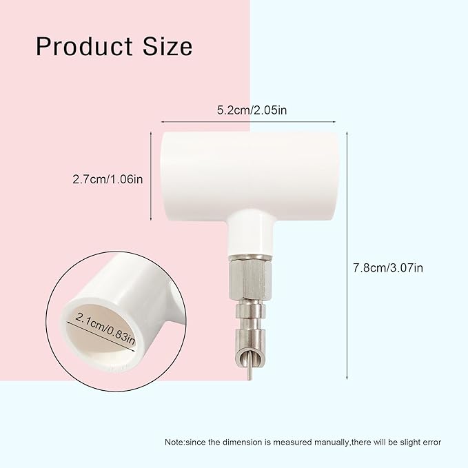 Stainless Steel Rabbit Water Nipples Metal Automatic Watering System with PVC Tee for Guinea Pig, Hamster, Ferrets (6Pcs)