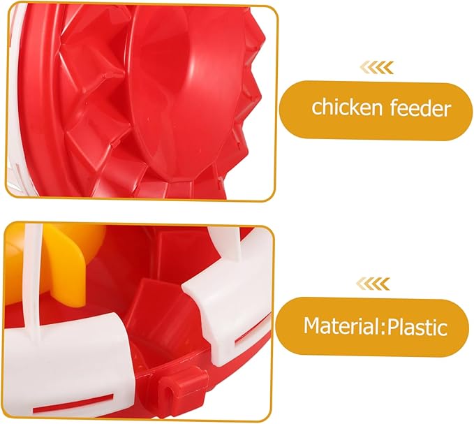 Hanging Chick Feeder Poultry Feeder for Chicken Duck Pigeon Large Capacity Food Container Automatic Feeding Tray
