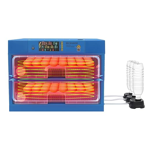 Egg Incubator,128 Eggs Incubator for Hatching Eggs,Automatic Egg Turning and Humidity Monitoring, Temp Auto-Control,for Chicken Duck Goose Quail Eggs