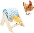 Chicken Coop Accessories, Beak Grinding Calcium Stone with Wooden Stand, Enrichment Toys for Hens, Ducks, Geese, Turkeys, Poultry, Blue