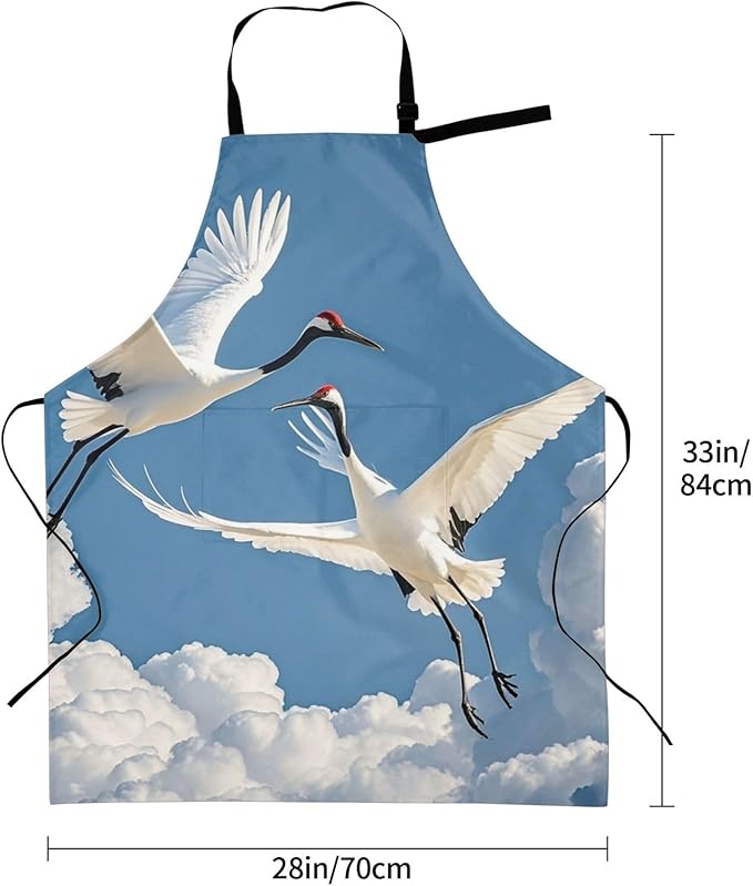 Waterproof Apron Adjustable Bib for Women Men Tractor farm Cooking Aprons Chef Bibs with 2 Pocket