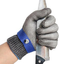 SMONT A9 Cut Resistant Gloves, Stainless Steel Metal Mesh Cut Glove for Oyster Shucking Butcher Mandolin Whittling Meat Fish Cutting Wood Carving Knife Proof XL