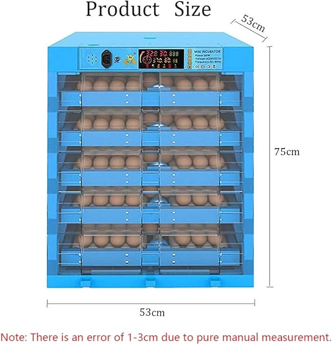 320 Eggs Incubator Automatically Turning Digital Fully Poultry Hatcher Machine Hatching Ducks Goose Pigeon Quail Temperature Humidity Control