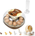 Series I - Automatic 12-Egg Incubator for Beginners, Auto Egg Turn, Steady Self-Regulating Humidity & Consistent Temperature Control for Hatching Chicken, Goose, Duck, Quail, Pigeon, and Turkeys