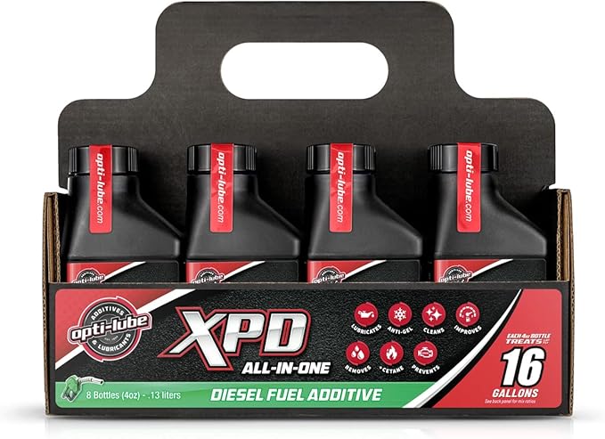 Opti-Lube XPD All-Season Diesel Fuel Additive - 4oz Bottles (8 Pack with Opti-Box)