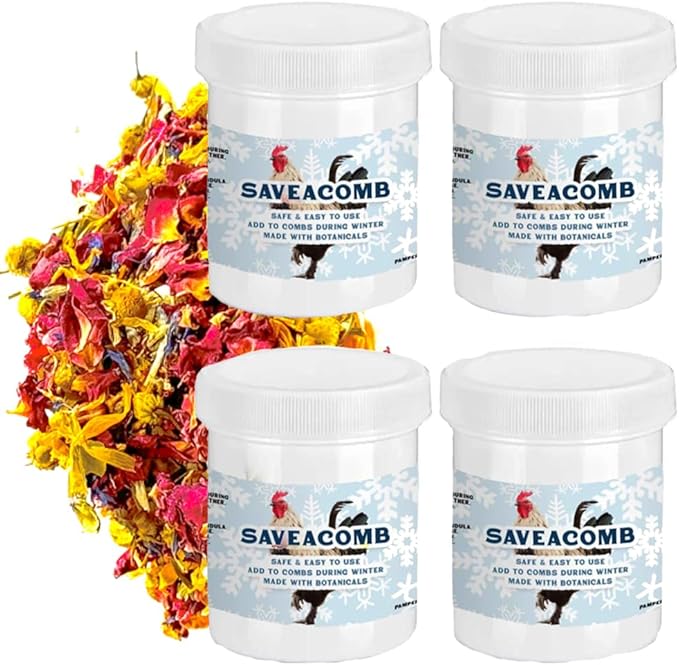 Pampered Chicken Mama SaveAComb Herbal Balm for Comb, Wattle, & Skin (16 Ounce) Winter Care for Bare Combs for Chickens, Baby Chicks, Ducks, Quail, Gamefowl (4 Pounds)