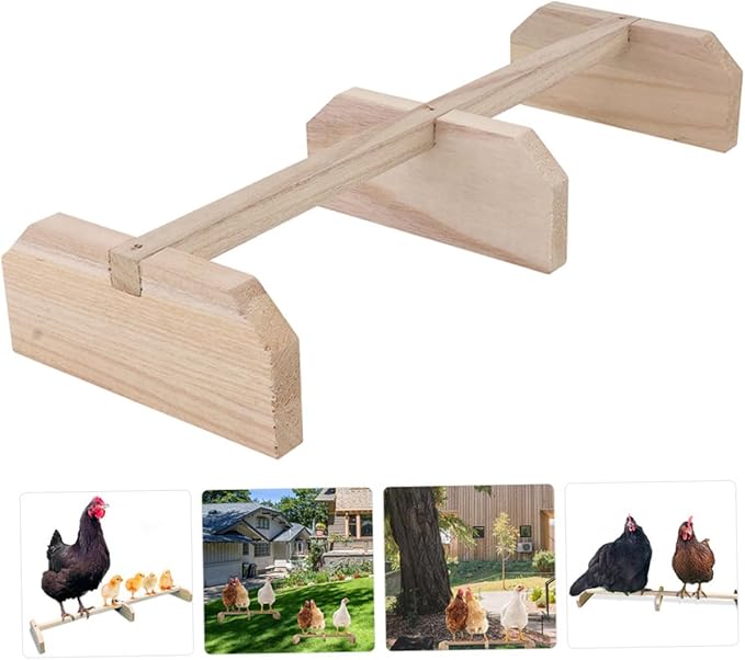 Hemoton 1piece Chicken Perch Bird Roosting Bar Wooden Stand Pet Supplies Macaw Parrot Perch