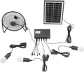 Solar Powered Fan with 3 Bulbs, Solar Powered Fan for Chicken Coop, Sheds, Pet Houses and Window Sill Ventilation, 5-in-1 Cables Included, Supports charging of mobile phones and digital cameras