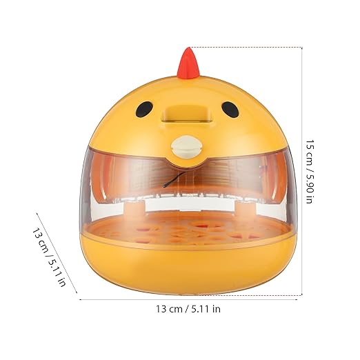 Milisten Small Egg Incubator Automatic Temperature Humidity Control for Hatching Quail Chicken Parrot Bird Eggs Portable Poultry Incubator for Home Farm Yellow