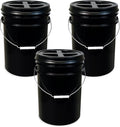 ePackageSupply Premium 5 Gallon Food Grade Plastic Pail with Gamma Seal Lid | Made in USA | BPA-Free | Heavy-Duty 90 Mil | Airtight Stackable Container, 3 Count