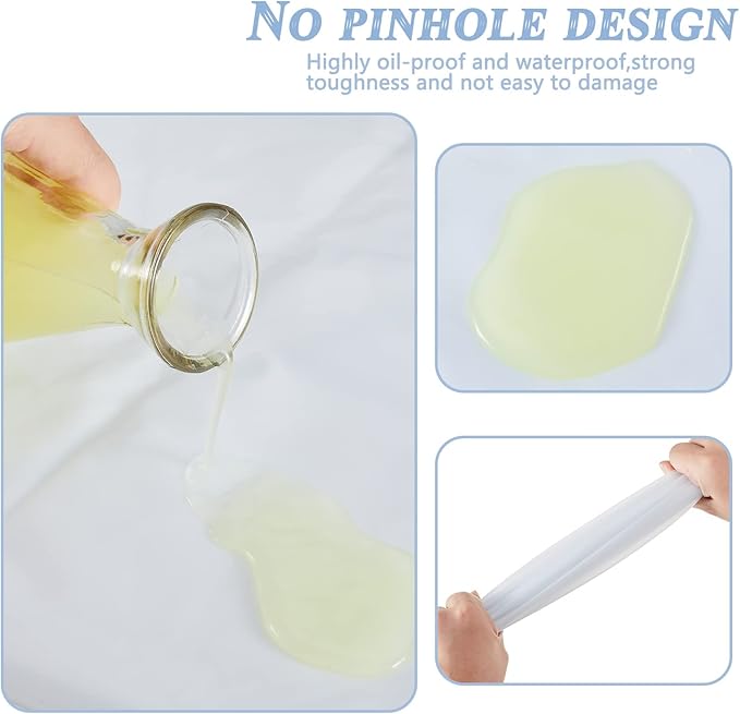 Hercicy 20 Pcs Plastic Aprons Vinyl Clear Waterproof Apron 47 Inches Unisex Transparent Heavy Duty for Kitchen Cooking Cleaning Dishwashing Butcher Work