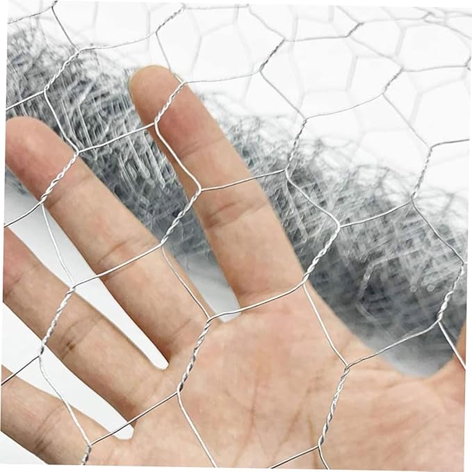 1 Roll Heavy Duty Galvanized Chicken Coop Wire Fencing X Poultry Barrier Netting for Garden Easy Installation Secure Enclosure Improved Airflow and Ventilation