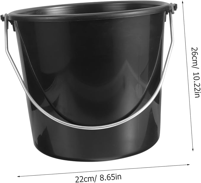 Portable Plastic Feed Bucket with Handle Durable Calf Feeding Container for Farm Home Kitchen Multipurpose Utility Bucket for Water Ice Milk More