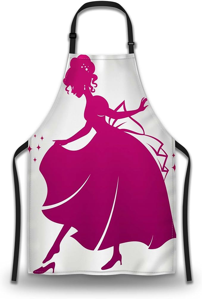Garden Apron for Women Cinderella Mans Aprons for Kitchen Cooking Restaurant BBQ Painting Crafting Gardening 27” (W) x 31” (H), Waterproof Apron