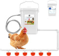 Automatic Chicken Waterer Float Controlled, 3 Gallons Poultry Waterer Dispenser with Hose Attachment, Poultry Automatic Drinking Accessories for Chicks, Duck, Goose, Turkey