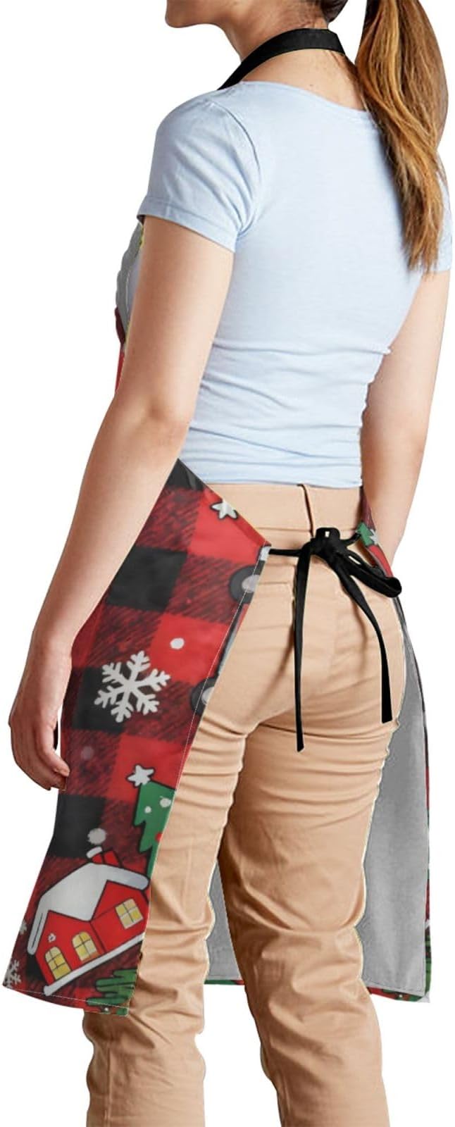 Shark Jumping Home Aprons 2 Pockets 33"×28" for Men Women, Ocean Sea Waterproof Kitchen Cooking Bib