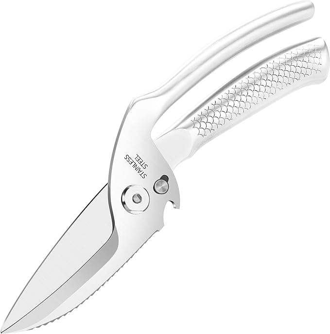 Heavy Duty Poultry Shears for Food, 3CR14 All-steel Forged Multi-function Detachable Kitchen Shears for Spatchcock Turkey,Chicken,Salad,Dishwasher Safe Anti-Slip Kitchen Gadgets