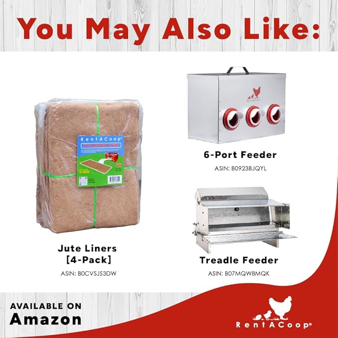 RentACoop Mobile Hen Den Roll-Out 1-Hole Chicken Nesting Box with Legs for Chicken Coop