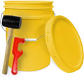 ePackageSupply 5 Gallon Plastic Bucket with Airtight Lid | Made in USA | Food Grade Bucket | BPA-Free | Heavy Duty 90 Mil All Purpose Pail | One 12" Rubber Mallet & One Lid Opener Included | 1 Pack