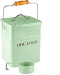 Metal Dog Food Storage Container 5~6Lbs Dog Treats Container Pet Food Storage Tin Portable Dog Food Treats Canister with Airtight Lid/Scoop-Farmhouse Style-Keep Kibble Fresh
