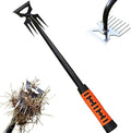 Gardening Hand Weeder Tools, Weed Puller Tool Weeding Artifact Uprooting Weeding Tool Manganese Steel with Black Baked Coating for Vegetable Gardening Backyard Farm Planting (5 Teeth)