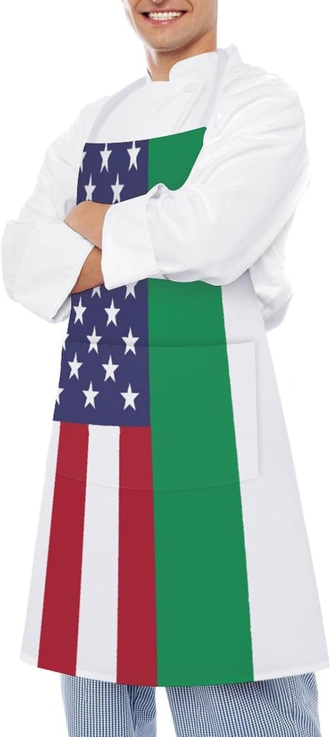 Chef Bib Apron for Restaurant, Anti-Stain with Pocket Adjustable, Cooking Dishwashing Lab Use