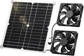 SUNYIMA 12W Solar Fan, IP65 Waterproof Solar Exhaust Fan for Chicken Coops, Greenhouses, Sheds, Pet Houses & Window Venting (Dual Fan)