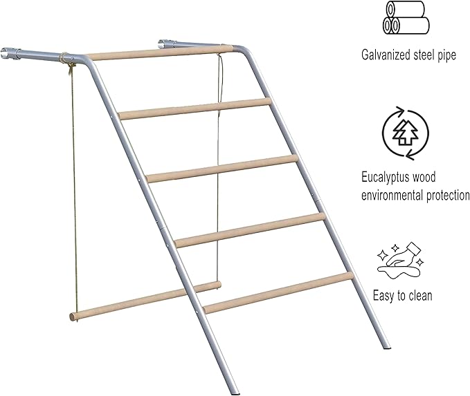 Chicken Perch for Coop, Chicken Swings for Coops, Easy to Installation&Clean, Poultry Coop Roosting Perch, Large Metal Perch (53.9' L X 41.3' W X 44.9' H)
