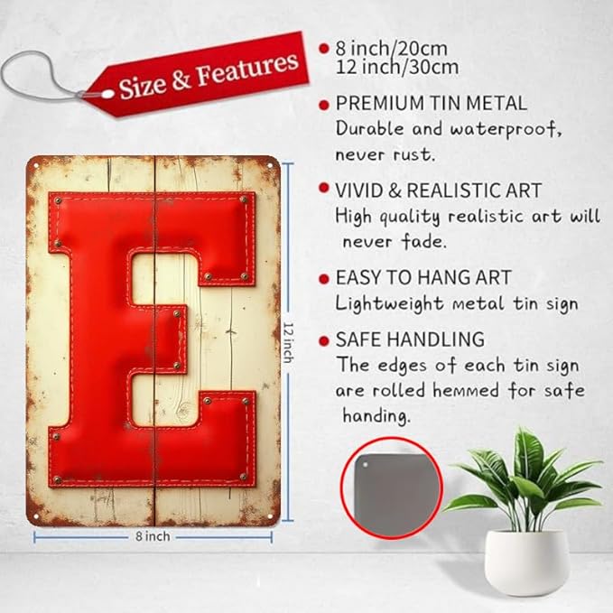 "Rustic Farm" Vintage Tin Sign - 12x8 Inches Decor for Backyard, Kitchen, Garage | tin signs, vintage signs, farm decor