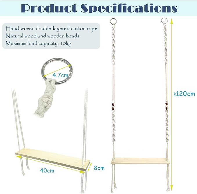 Chicken Swing Toy for Large Chicken Coop, Chicken Enrichment Toy for Hens and Roosters, Natural Wooden Handmade Chicken Coop Accessories, Ideal Gift for Chicken Owners and Chicken Lovers