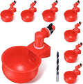 Professional Chicken Waterer Cups, 8pcs Large Chicken Water Feeder, Automatic Chicken Water Dispenser, Poultry Drinker Set, Solution for Various Poultry Watering with Matching Drill