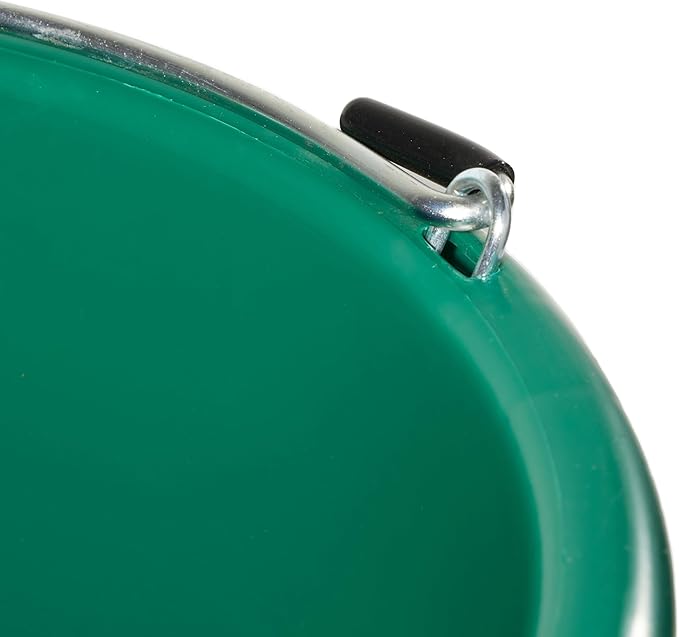 Farm Innovators 3 Gallon Flat Back Plastic Heated Bucket with Metal Handle, Built in Thermostat, and Hidden Cord Compartment, Green, 70 Watt (4 Pack)