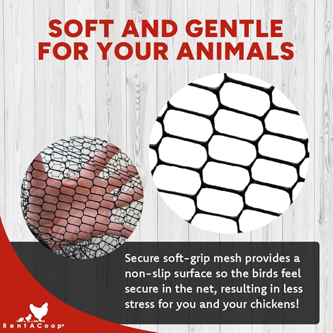 RentACoop Cluck Catcher Chicken Catching Net for All Poultry, Turkeys, Ducks, Quail, and Other Small Animals