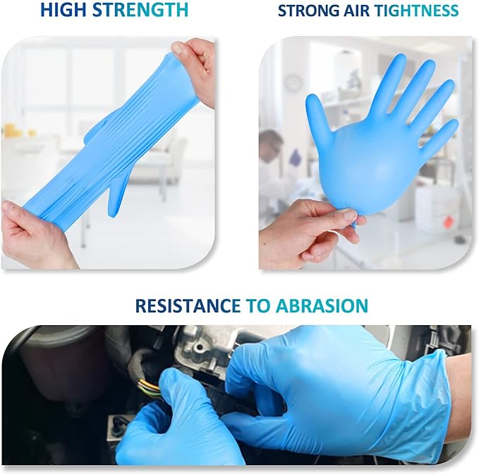 PROMEDIX P Nitrile Disposable Gloves,4mil-100 Count,Gloves Disposable Latex Free,Powder Free for Cooking,Household,Food safe